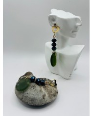 PENDIENTES ARTESANOS DE CRISTAL MARINO