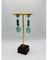 PENDIENTES ARTESANOS DE CRISTAL MARINO