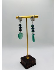 PENDIENTES ARTESANOS DE CRISTAL MARINO