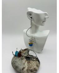 PENDIENTES ARTESANOS DE CRISTAL MARINO