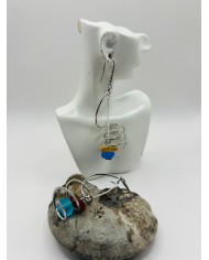 PENDIENTES ARTESANOS DE CRISTAL MARINO