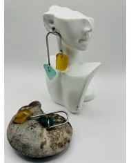 PENDIENTES ARTESANOS DE CRISTAL MARINO