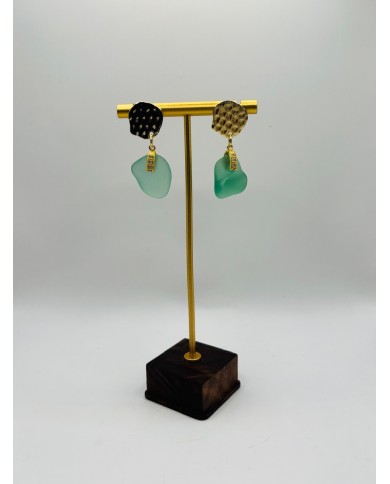 PENDIENTES DE CRISTAL MARINO ARTESANOS