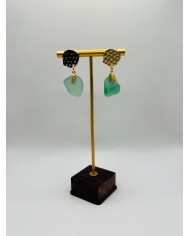 PENDIENTES DE CRISTAL MARINO  ARTESANOS