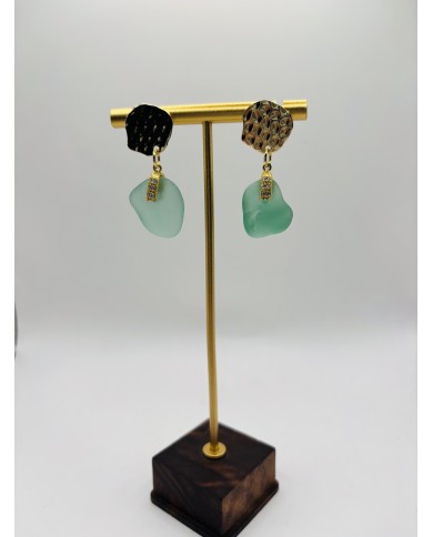PENDIENTES DE CRISTAL MARINO ARTESANOS