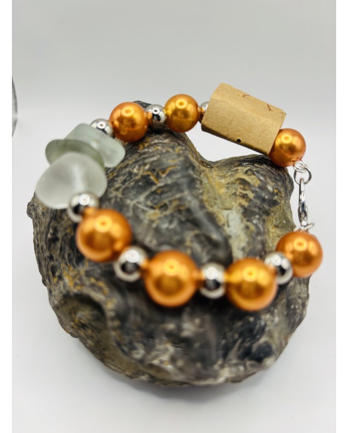PULSERA ARTESANA DE CRISTAL MARINO