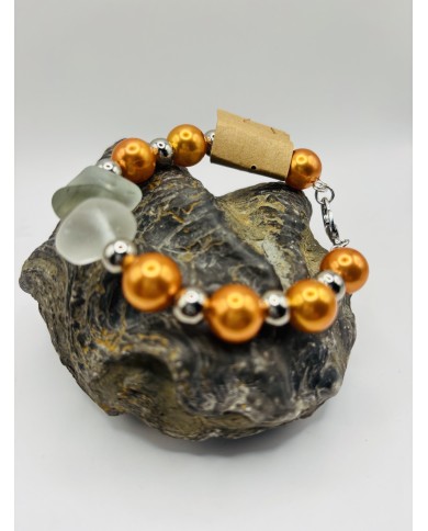 PULSERA ARTESANA DE CRISTAL MARINO