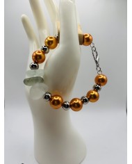 PULSERA ARTESANA DE CRISTAL MARINO
