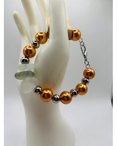 PULSERA ARTESANA DE CRISTAL MARINO