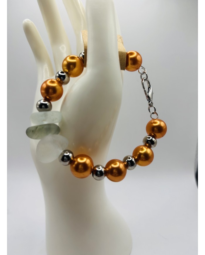 PULSERA ARTESANA DE CRISTAL MARINO