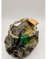PULSERA DE CRISTAL MARINO  ARTESANA