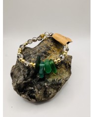 PULSERA DE CRISTAL MARINO  ARTESANA