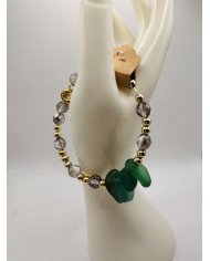 PULSERA DE CRISTAL MARINO  ARTESANA