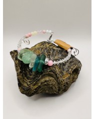 PULSERA ARTESANA DE CRISTAL MARINO