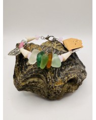 PULSERA  DE CRISTAL MARINO ARTESANA