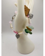 PULSERA ARTESANA DE CRISTAL MARINO