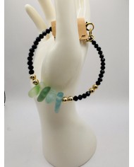 PULSERA ARTESANA DE CRISTAL MARINO