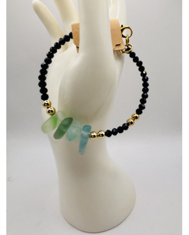 PULSERA ARTESANA DE CRISTAL MARINO