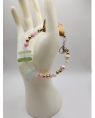 PULSERA ARTESANA DE CRISTAL MARINO