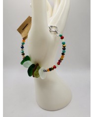 PULSERA ARTESANA DE CRISTAL MARINO