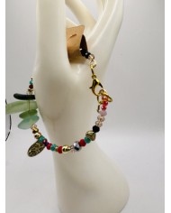 PULSERA ARTESANA DE CRISTAL MARINO
