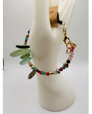 PULSERA ARTESANA DE CRISTAL MARINO
