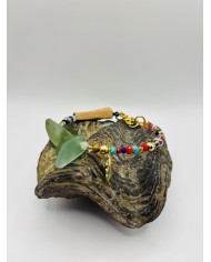 PULSERA ARTESANA DE CRISTAL MARINO