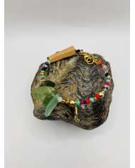 PULSERA ARTESANA DE CRISTAL MARINO