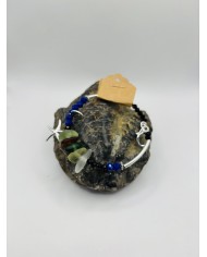 PULSERA ARTESANA DE CRISTAL MARINO
