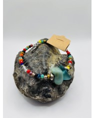 PULSERA ARTESANA DE CRISTAL MARINO