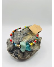 PULSERA ARTESANA DE CRISTAL MARINO