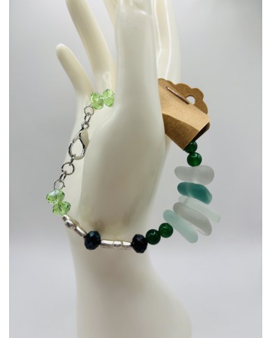 PULSERA DE CRISTAL MARINO