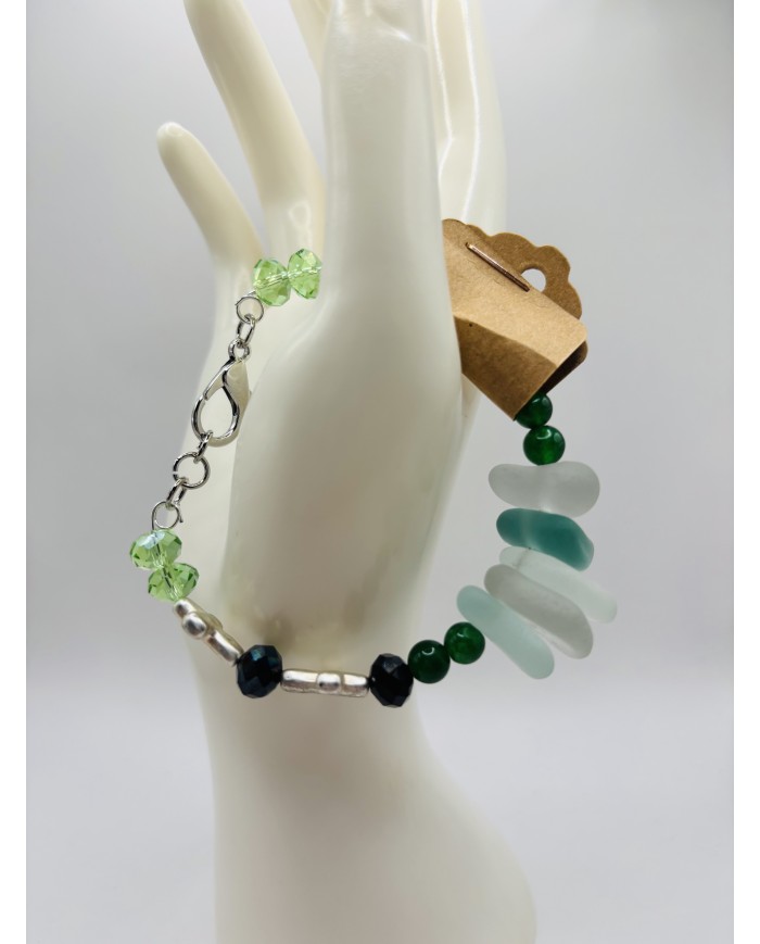 PULSERA DE CRISTAL MARINO