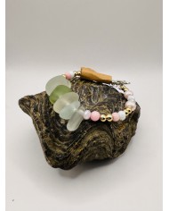 PULSERA DE CRISTAL MARINO  ARTESANO