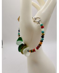 PULSERA ARTESANA DE CRISTAL MARINO