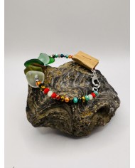 PULSERA ARTESANA DE CRISTAL MARINO