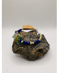 PULSERA ARTESANA DE CRISTAL MARINO