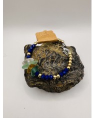 PULSERA ARTESANA DE CRISTAL MARINO