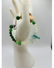 PULSERA ARTESANA DE CRISTAL MARINO