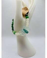 PULSERA ARTESANA DE CRISTAL MARINO