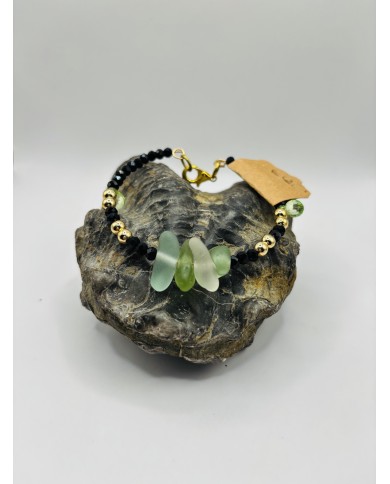 PULSERA ARTESANA DE CRISTAL MARINO