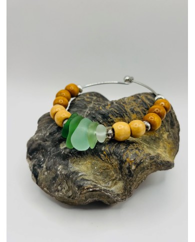 PULSERA DE CRISTAL MARINO ARTESANA