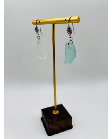 PENDIENTES DE CRISTAL MARINO EDICIÓN PLATA