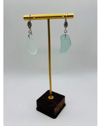 PENDIENTES DE CRISTAL MARINO EDICIÓN PLATA