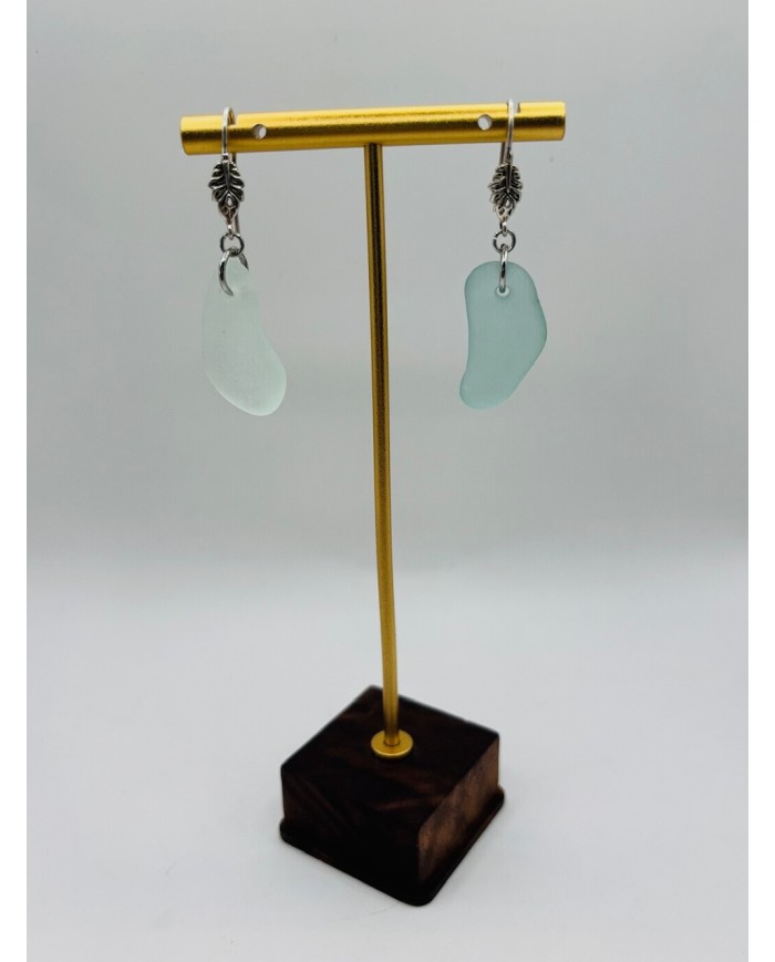 PENDIENTES DE CRISTAL MARINO EDICIÓN PLATA