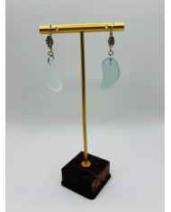 PENDIENTES DE CRISTAL MARINO EDICIÓN PLATA