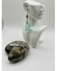 PENDIENTES DE CRISTAL MARINO EDICIÓN PLATA