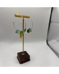 PENDIENTES ARTESANOS DE CRISTAL MARINO