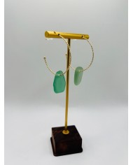 PENDIENTES ARTESANOS DE CRISTAL MARINO