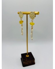 PENDIENTES ARTESANOS DE CRISTAL MARINO